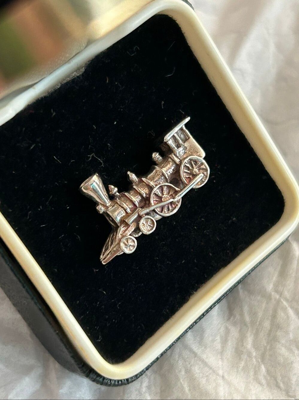 Museum of Fine Arts MFA .925 Sterling Silver Locomotive Train Lapel Pin